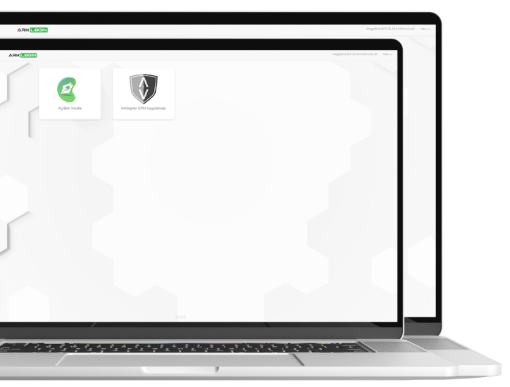 ArkLogin entegre uygulama ekranı